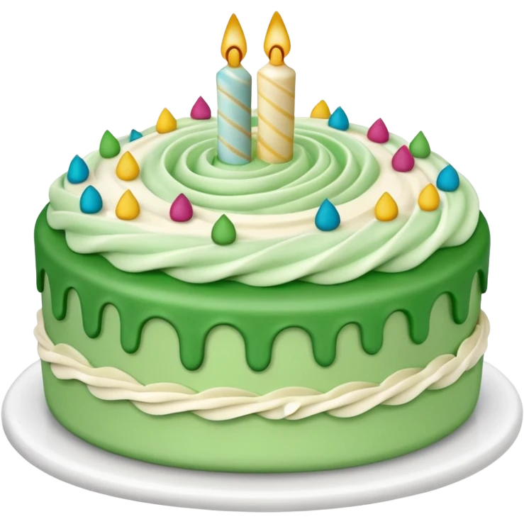 green cake emoji