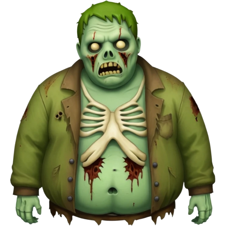 Fat zombie emoji