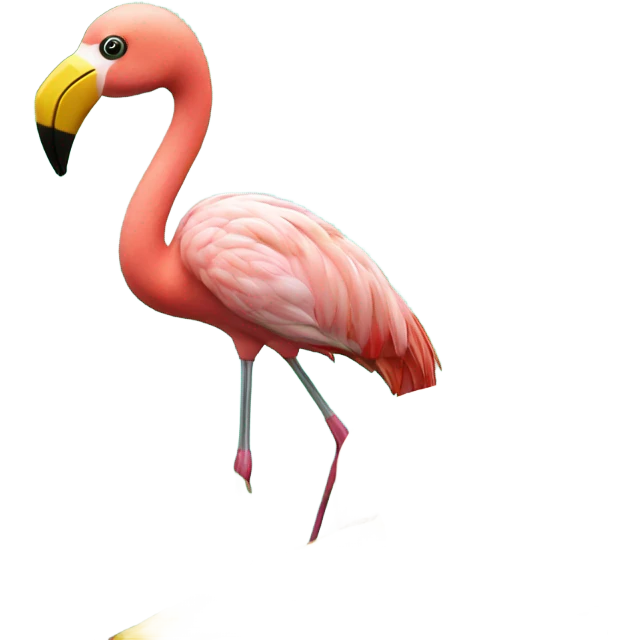 flamingo eating mango emoji