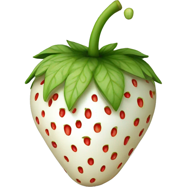 White strawberry  emoji