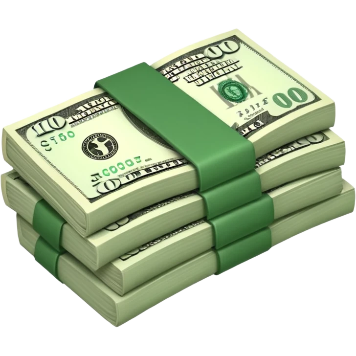 stash of dollars emoji