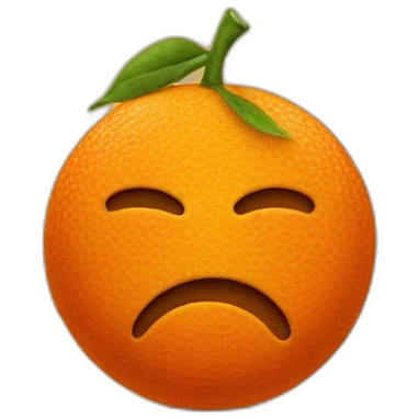 sad orange emoji