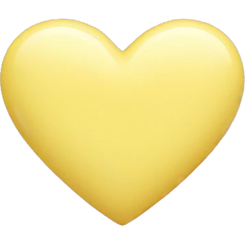 pastel yellow heart emoji