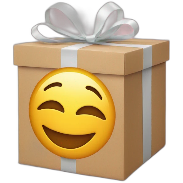 smile on gift box emoji
