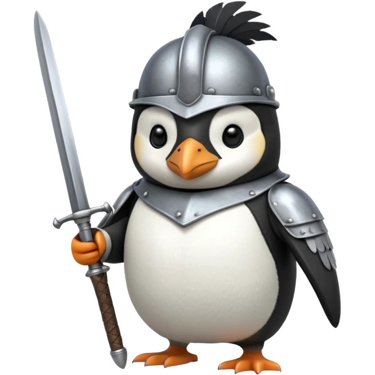 make a warrior penquin emoji