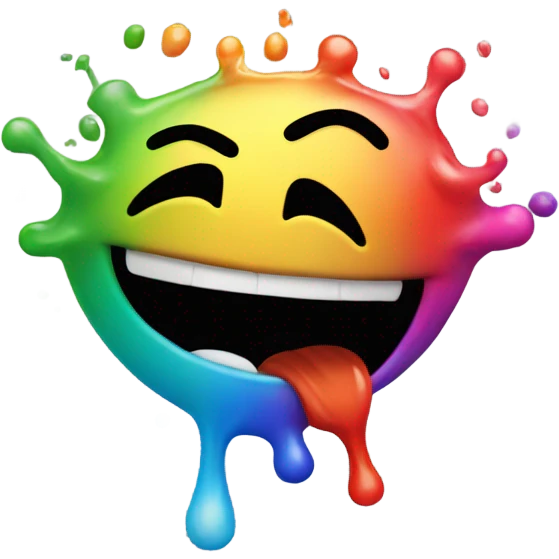 Emoji Puking rainbow emoji