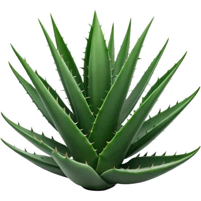 black and white aloe vera emoji