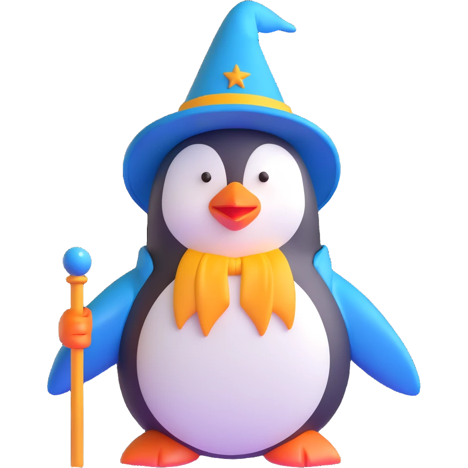 penguin wizard emoji