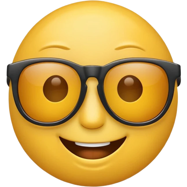classic yellow emoji with sunglasses and a hashtag, representing trendy social media marketers emoji