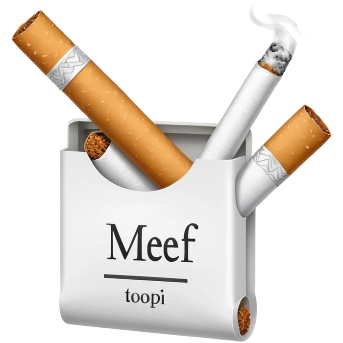 Сигарета с надписью «меф» emoji