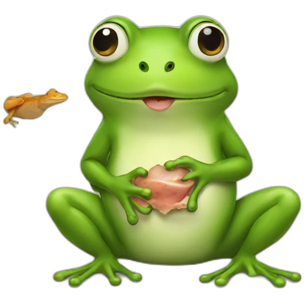frog eating rodent emoji
