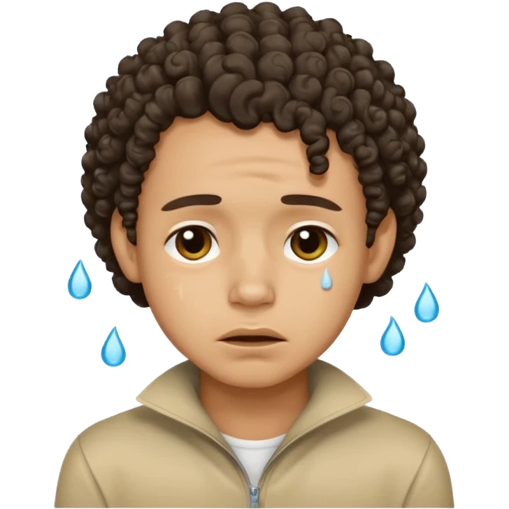 handsome lightskin boy with curls and a good jawlinecrying emoji