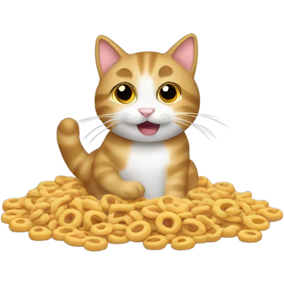 Cat with cheerios emoji
