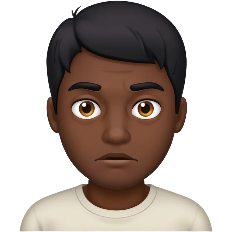 ugly guy with black hair  emoji