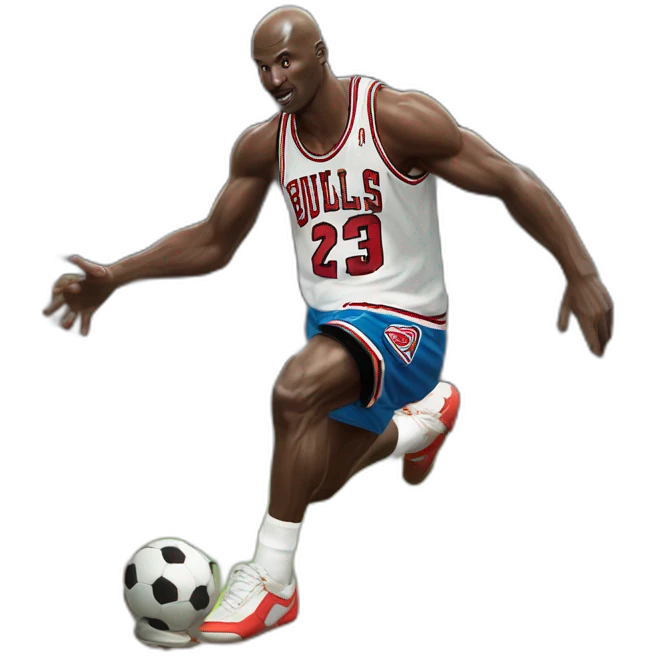 michael jordan jugando futbol  emoji