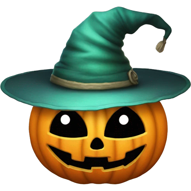 Pumpkin with WHITCH hat emoji
