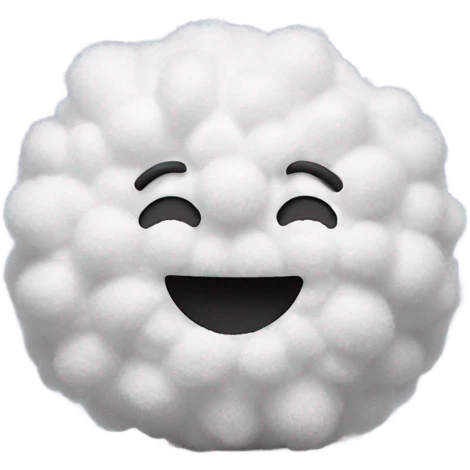 Foam with a smile emoji
