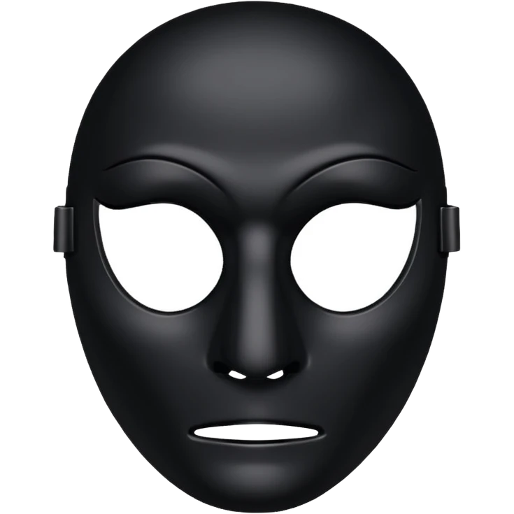 black mask emoji