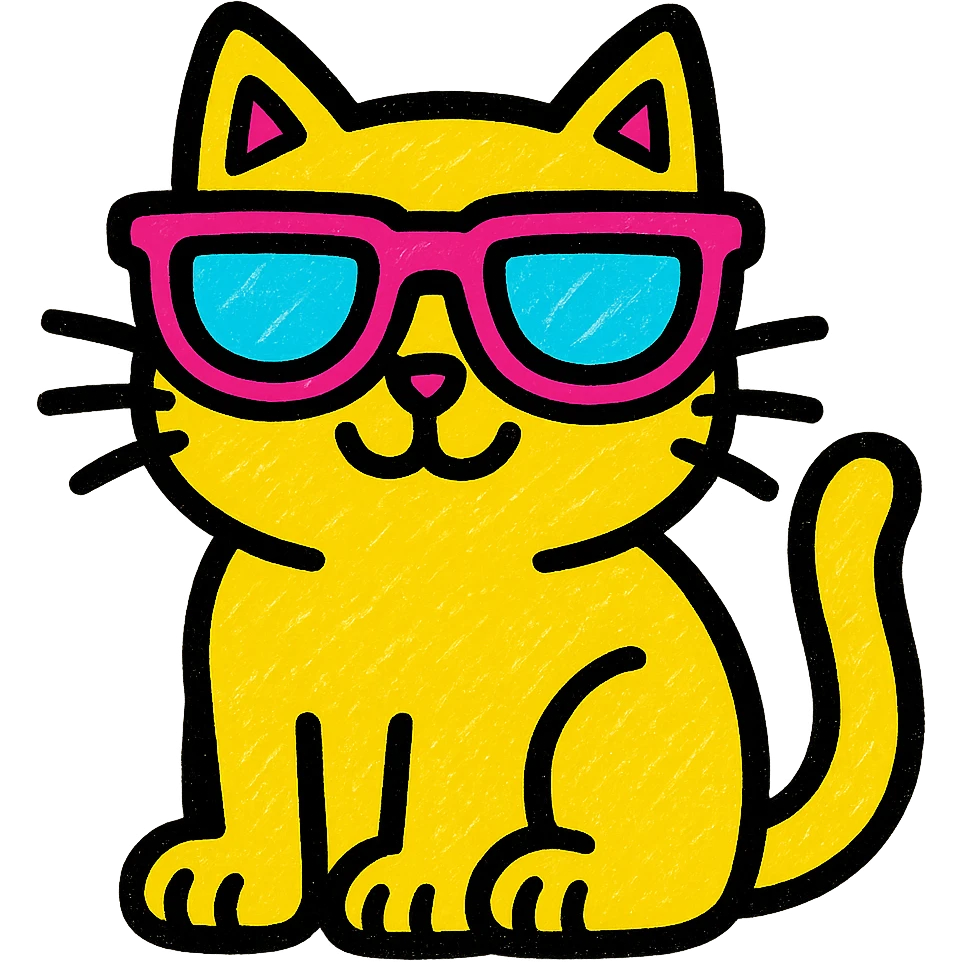 A cat wearing sunglasses emoji