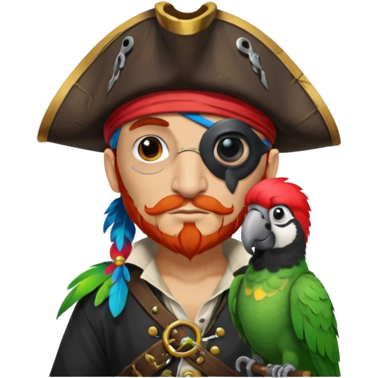 pirate and parrot emoji