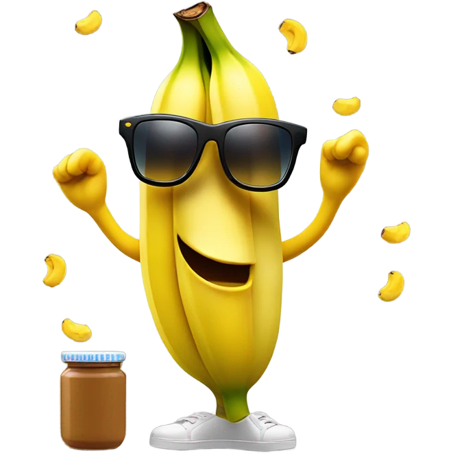 peanut butter jelly time banana emoji
