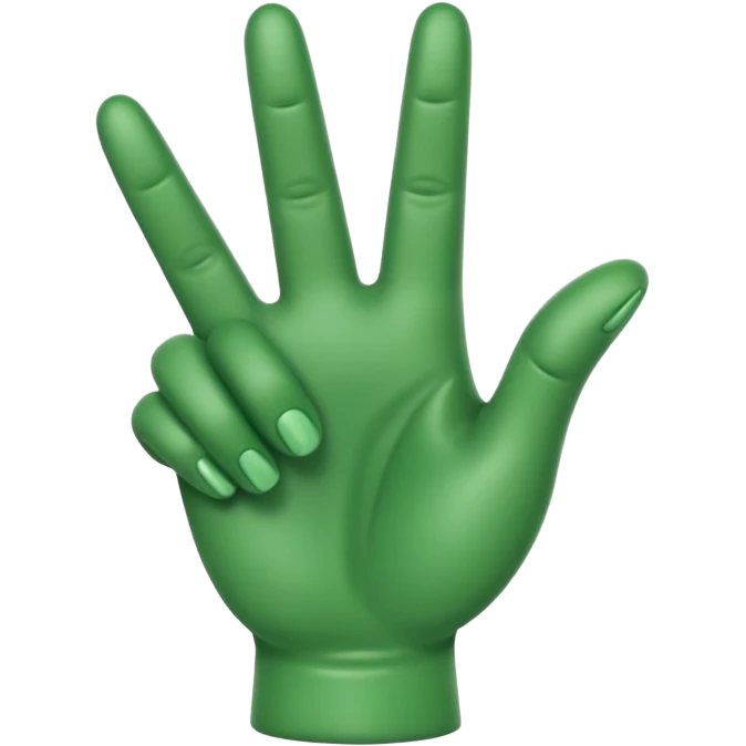 Green hand with fingers crossed emoji
