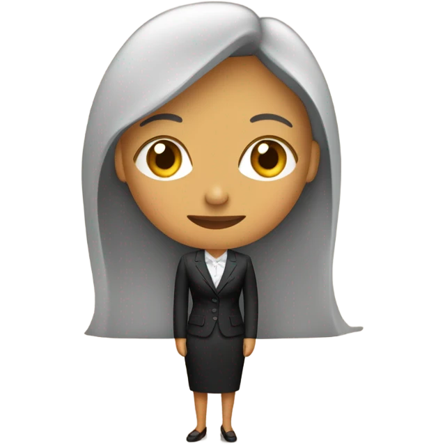 Mujer con traje y café  emoji