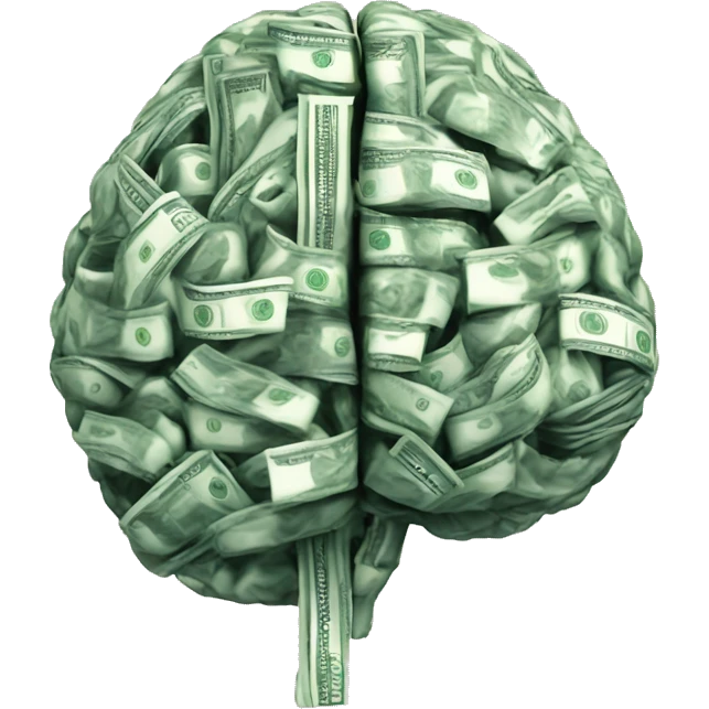 brain made from money emoji