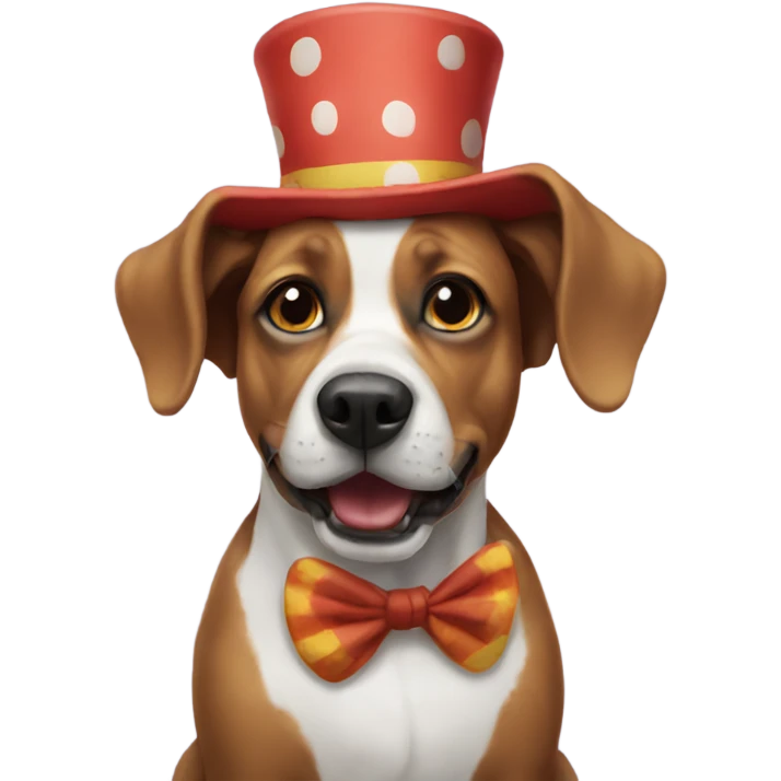 Clown dog  emoji