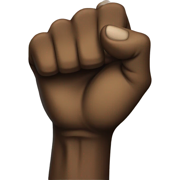 Black power fist emoji