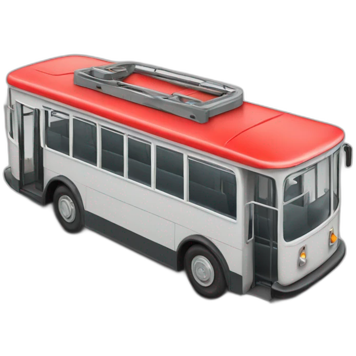 Trolleybus red emoji
