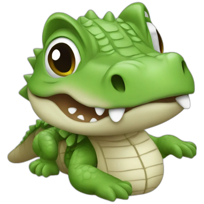 A baby crocodile jedi emoji