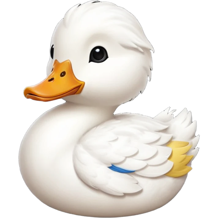white duck emoji, facing left emoji
