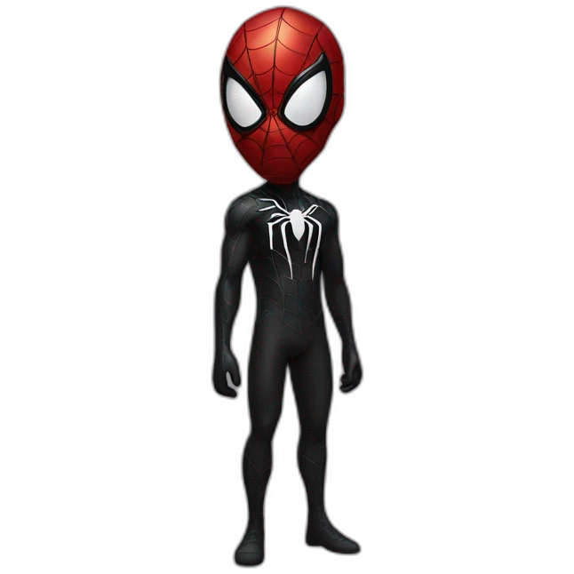 black spiderman emoji