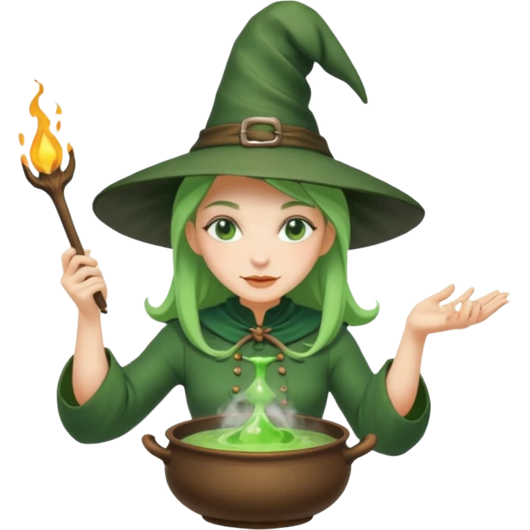green witch cooking potion emoji