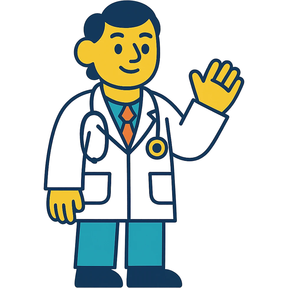 yellow-skinned gender neutral doctor emoji