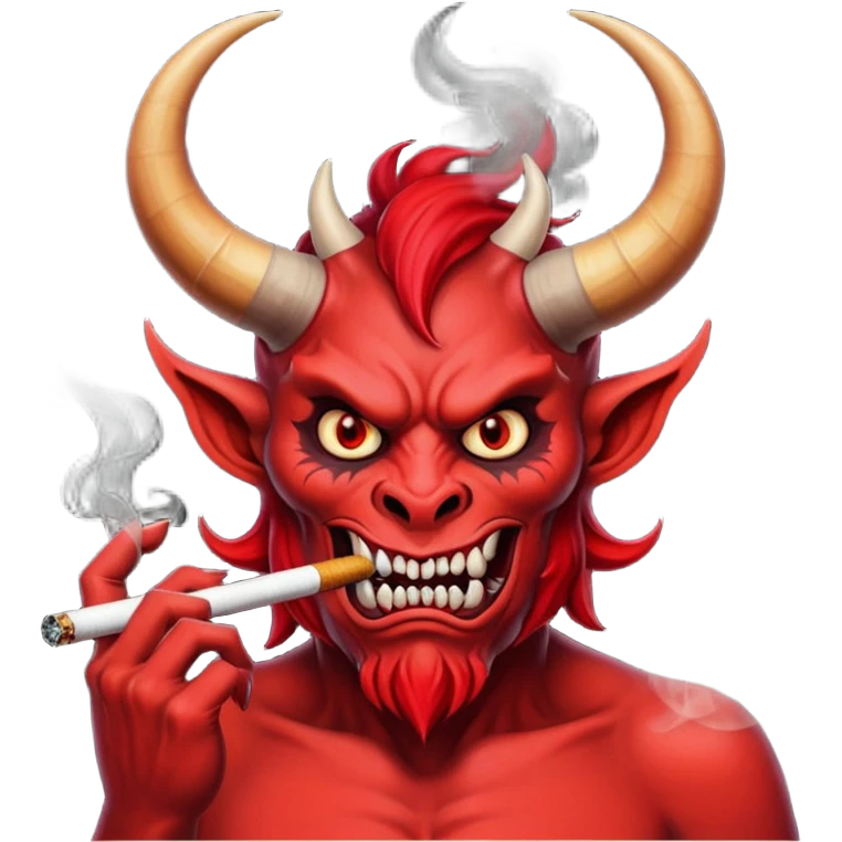 Демон с сигаретой emoji