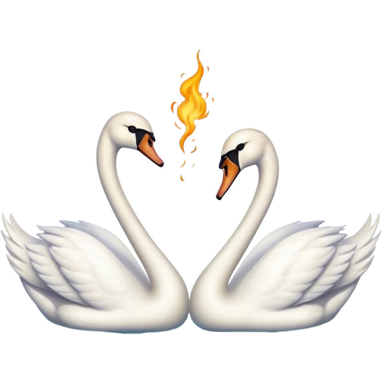 Swan drinking match emoji