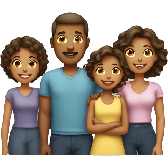 a family with a man, a woman,twe boy and one girls emoji