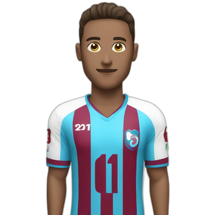 Trabzonspor stryped football jersey emoji