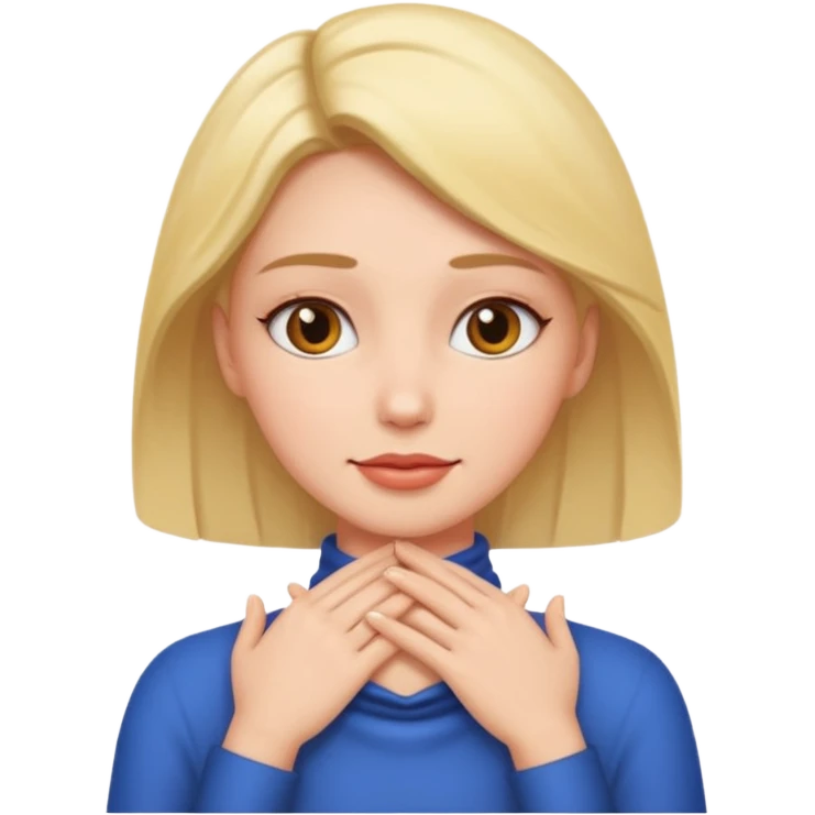 Women with hands around neck emoji