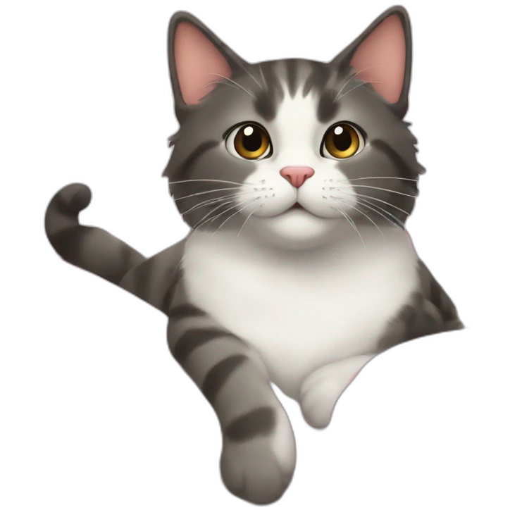 Cat-on-bed-and-cute emoji