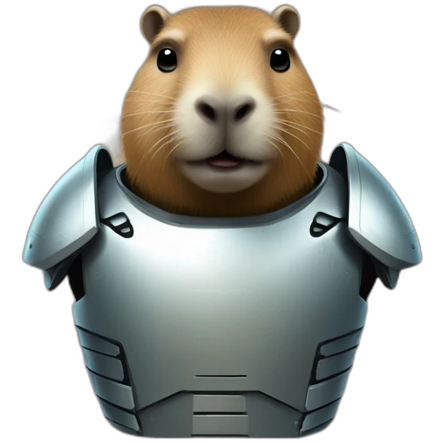 capybara en armure de robot emoji
