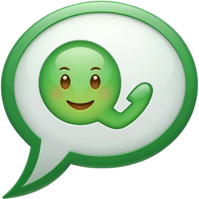 white speech bubble emoji containing green check mark emoji
