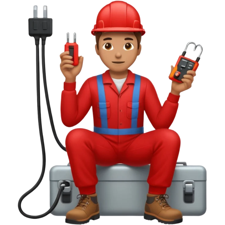 full bady red electrshn relaxing  emoji