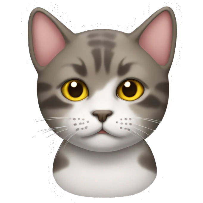 Gato con notas emoji