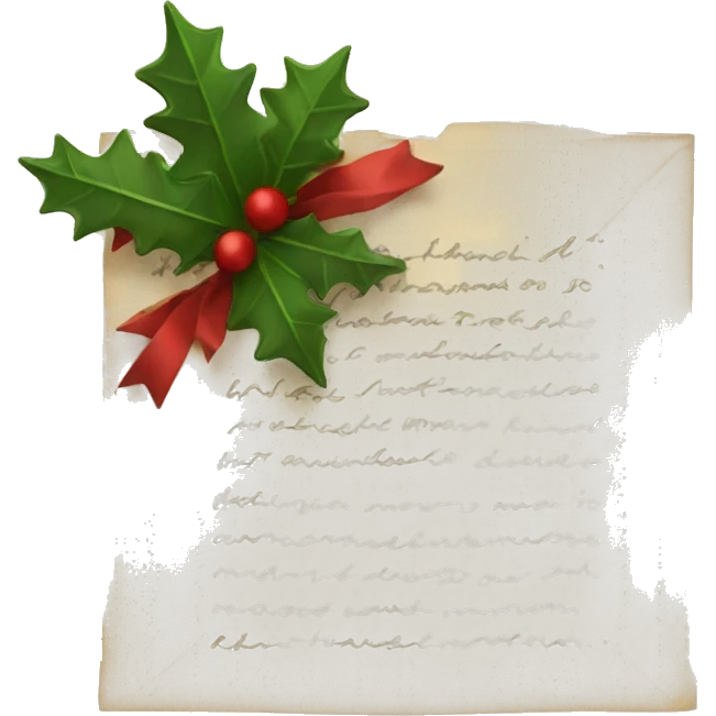 christmas letter emoji