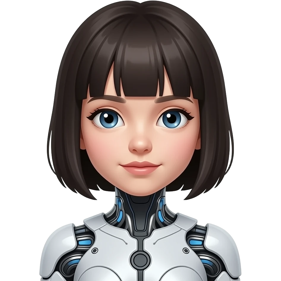 cyborg girl kid emoji