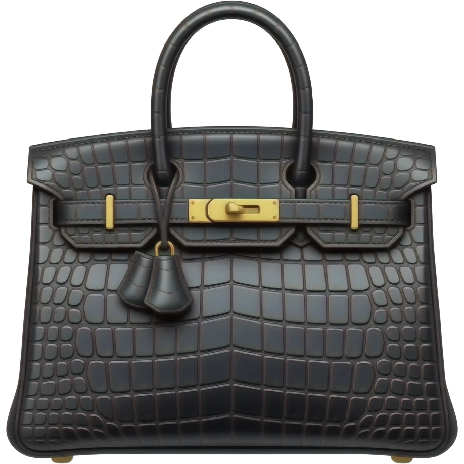 black croc hermes birkin bag gold hardare emoji