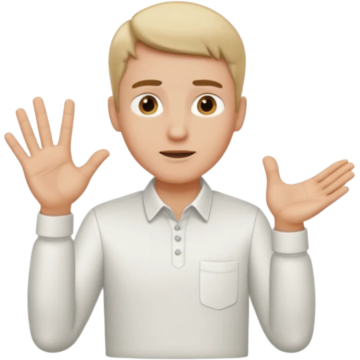 ambivalent hans gesture  emoji